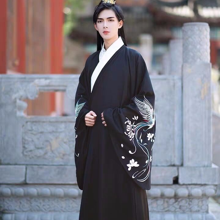 new pattern Improvement Hanfu men's wear Robes ancient costume Chinese style heavy industry Embroidery Cloak Robe Hanfu adult