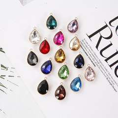 Korean Style Fashion DIY Crystal Pendant Water Drop Charm Alloy Accessories Handmade Hair Accessories Shoes and Clothing Earrings Accessories
