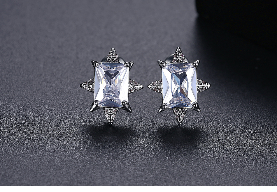 Simple Wild Ladies Sweet Zircon Earrings display picture 2