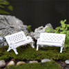 Micro -shrinking model simulation mini park chair chair sand table stool micro -landscape potting ornament jewelry