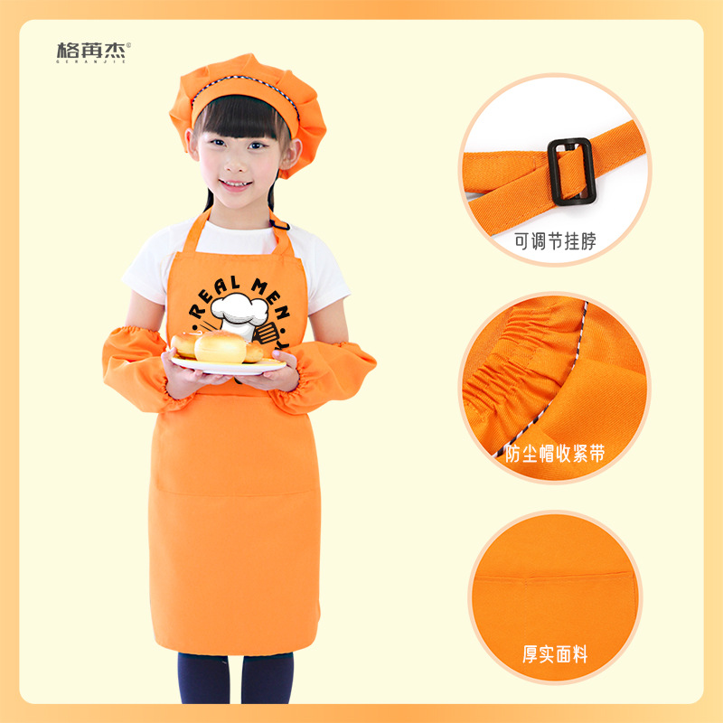 Ropa de pintura para niños delantal antiincrustante personalizado LOGO arte pintura ropa jardín de infantes bebé comiendo ropa cintura impresión