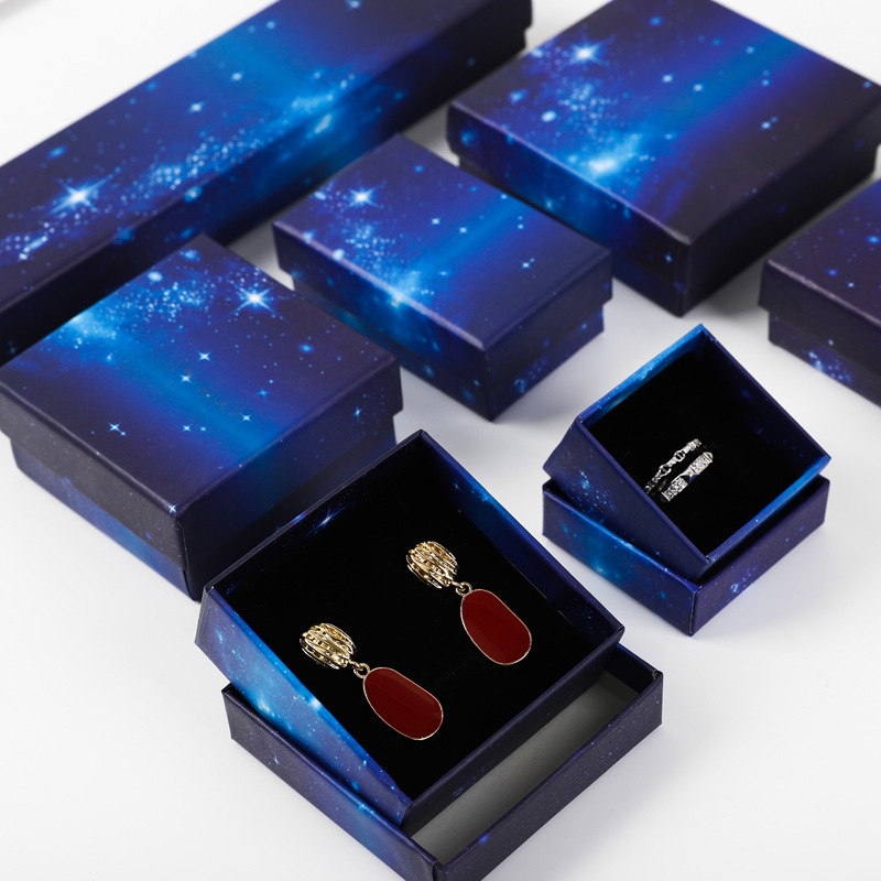 Daily Occasion 1 Piece Fashion Starry Sky Paper Jewelry Boxes