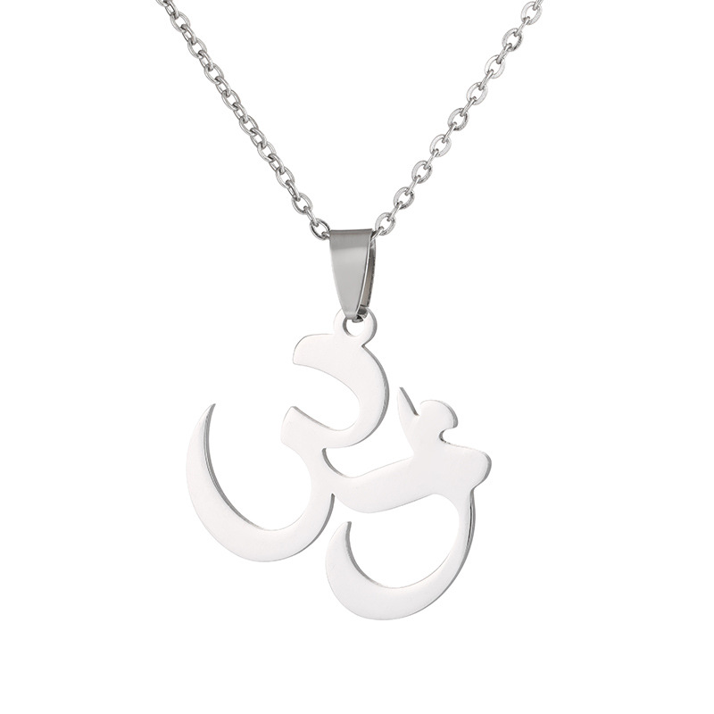 Retro Style Water Plating 18K Gold Plated Geometric Stainless Steel Retro 304 Stainless Steel Pendant Necklace