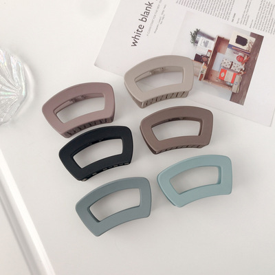 韩国ins发饰抓夹磨砂发抓时尚简约洗澡盘发夹后脑勺盘发头发夹子