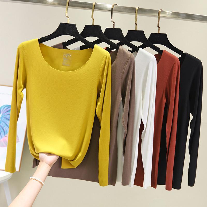Body-friendly summer thin long-sleeve with a round collar