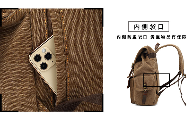 Title 10, Retro Wear Resistant Canvas Backpack. Ideal for...