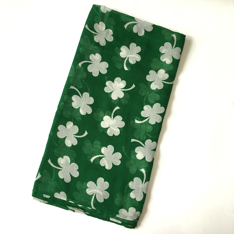 Unisex Ig Style Shamrock Polyester Printing Scarf display picture 2