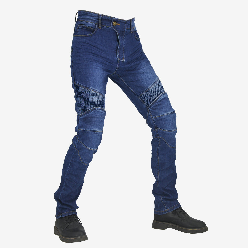 Directo de fábrica racing pantalones vaqueros de la motocicleta de los hombres montar al aire libre motocicleta elástico anti-caída pantalones equipo de protección