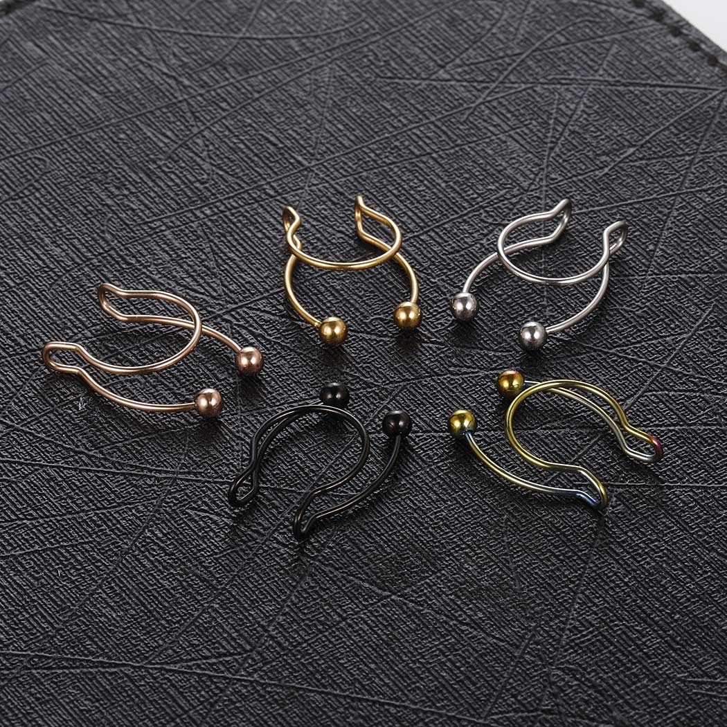 Fashion U Shape Stainless Steel Plating Nose Ring 1 Piece