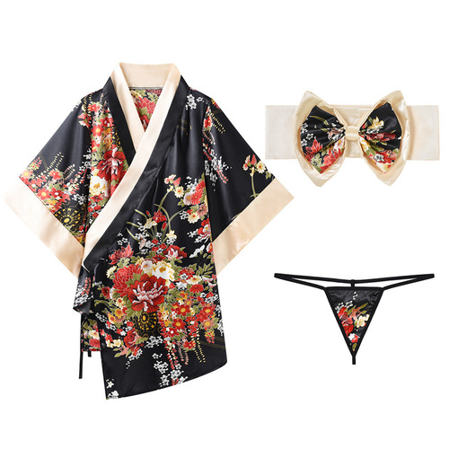 Sexy Lingerie Babydoll dress Ladies Sexy Japanese kimono game uniform corner play bathrobe temptation set