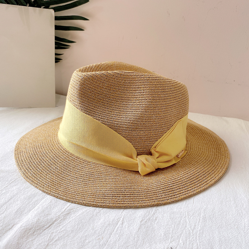 Japanese High-End Straw Hat - Ishihara Style Sun Hat For Women, Summer Versatile Bow Knot Hat - Thumbnail 6