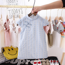 儿童旗袍夏季薄款女童旗袍裙女宝宝婴儿裙洋气小女孩公主裙中国风