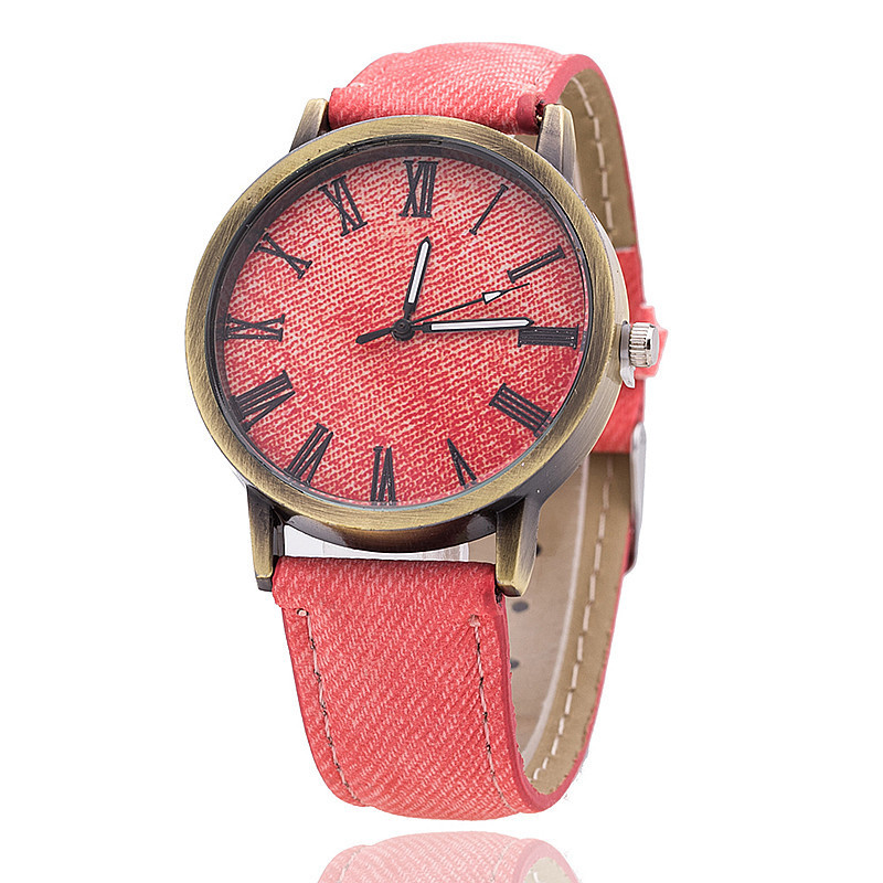 Jeans Gürtel Römische Skala Damen Uhr Lässig Einfache Einfarbige Damen Trend Casual Handuhr Uhr Watch display picture 12