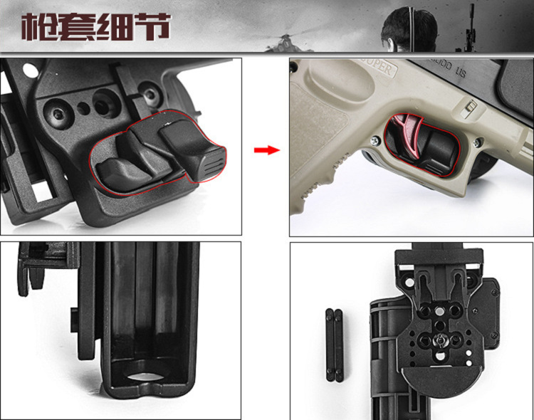 Kubrick P1 funda GLOCK19 funda GLOCKG17 / 22 funda de perilla de extracción rápida