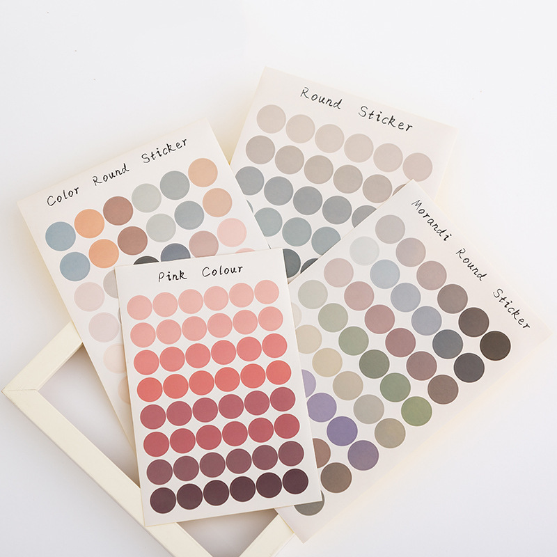 ins Style Morandi Dot Sticker Color Earth Color Seal Sticker Hand Account Peripheral Card Sticker Photo Sticker ins Style Morandi Dot Sticker Color Earth Color Seal Sticker Hand Account Peripheral Card Sticker Photo Sticker