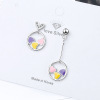 Elegant asymmetrical earrings, internet celebrity, Korean style