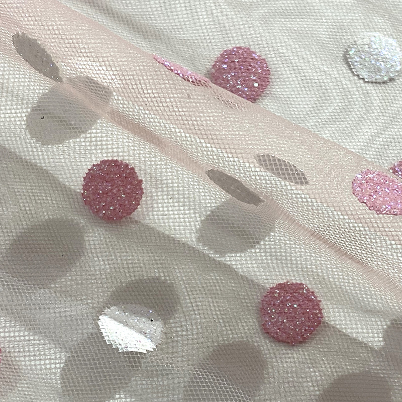 Fabricante de suministro de puntos de tela de impresión de tela de tela de ropa infantil de mujer vestido de tela de escenario