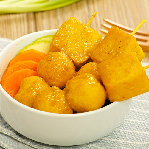 Golden Fish Tofu Commercial Seafood Shabu Shabu BBQ Spicy Oden Bulk Hot Pot Ingredients Frozen Wholesale