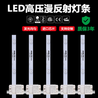 led漫反射硬灯条220V高压恒流2835灯软膜天花卷帘灯拉布广告灯箱