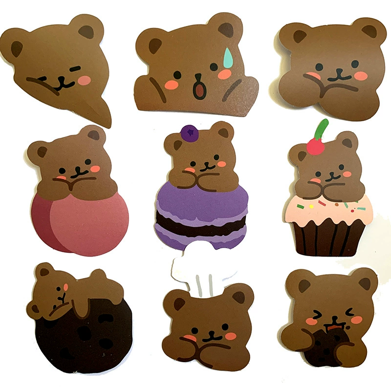 Cute cartoon waterproof sticker, decorations, electric car, tablet phone holder, retroreflective suitcase, with little bears