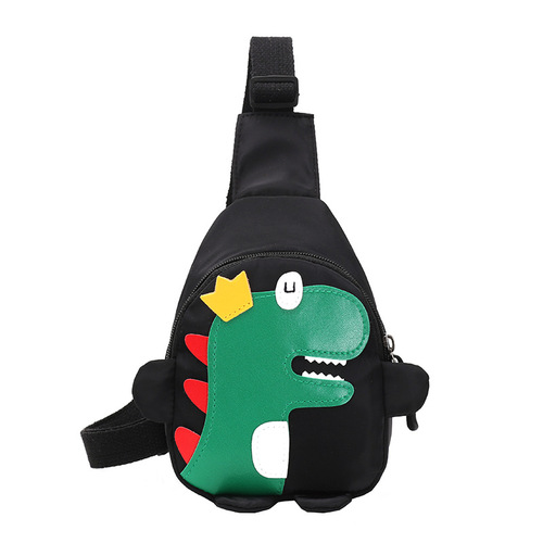 Children's Bag, Boys' Cross-Body Cool Dinosaur Chest Bag, Korean Style Small Cross-Shoulder Bag, Cute Baby Outdoor Travel Backpack Trendy