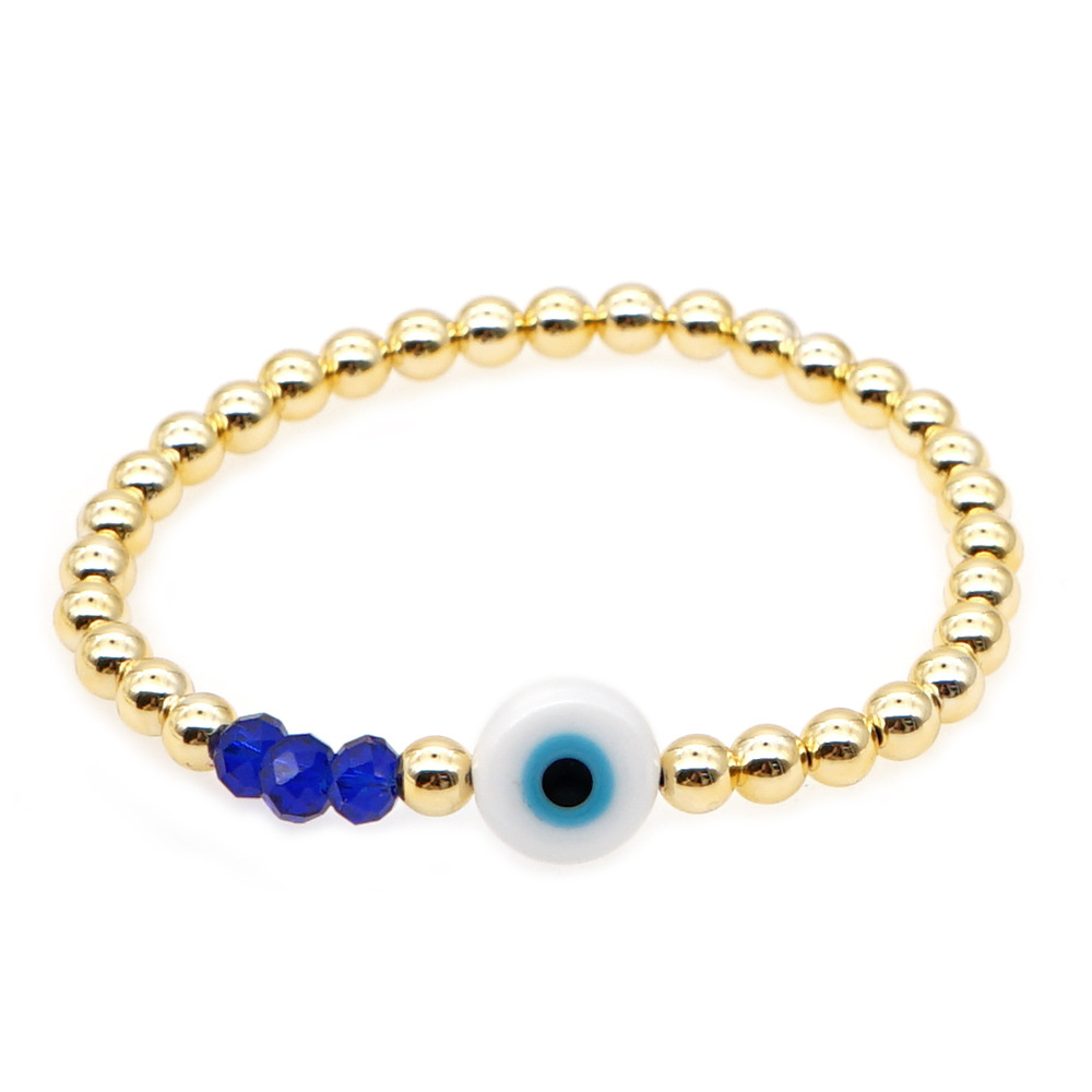 Wholesale Jewelry Gold Beads Eyes Crystal Bracelet Nihaojewelry display picture 2