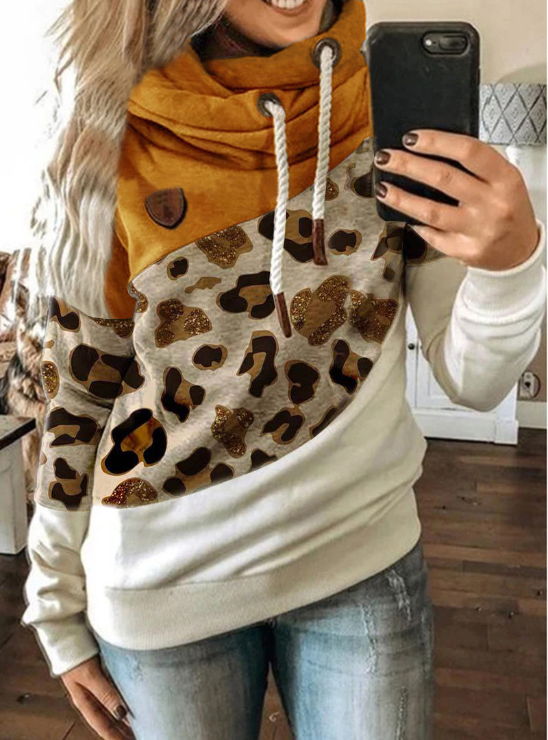 Printing Stitching Hooded Fleece Loose Sweater - Hoodies & Sweatshirts - Uniqistic.com