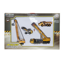凯迪威工程车模型铲车塔式吊车自卸卡车金属男孩玩具4只套装组合