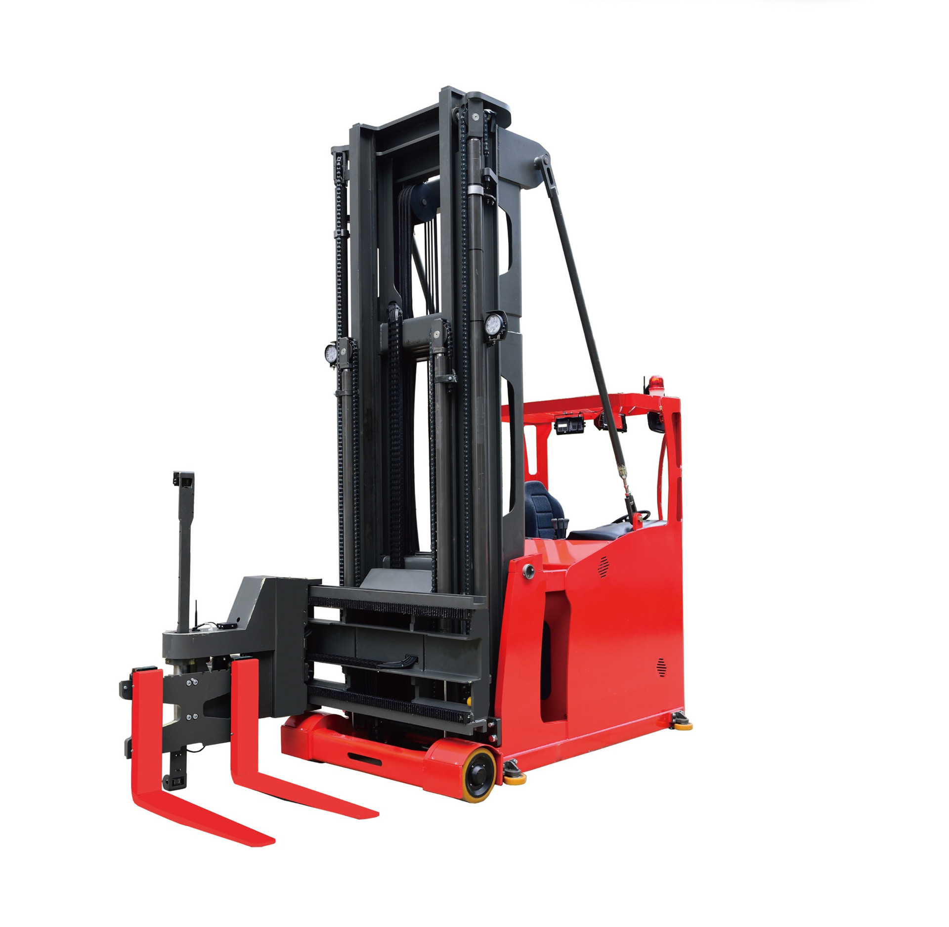 全新1.5吨升高7米三向全电动堆垛车 三向叉车1.5T 窄巷道三向叉车