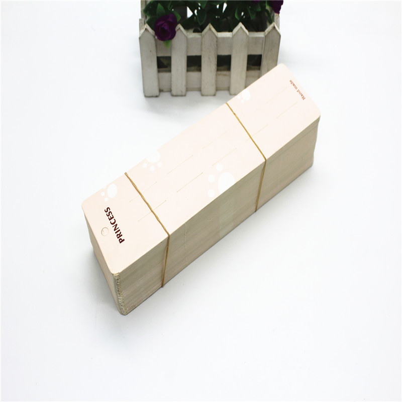 畅销5排孔卡片发夹皮筋彩色饰品包装材料手工发饰diy配件纸质卡片