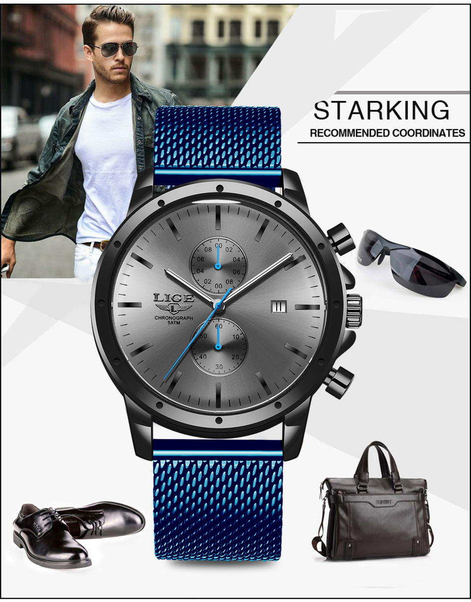 Title 14, Montre homme de marque internationale, mouvemen...