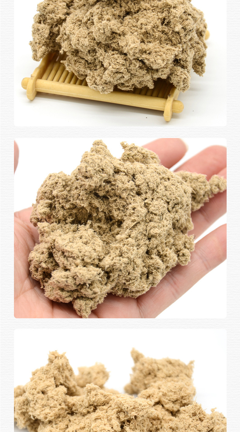 Five Year Aged Mugwort Moxa Wool Ai Rong 500g Bag Long Fiber Hand Stone Milled Moxa Rolls for Moxibustion in use