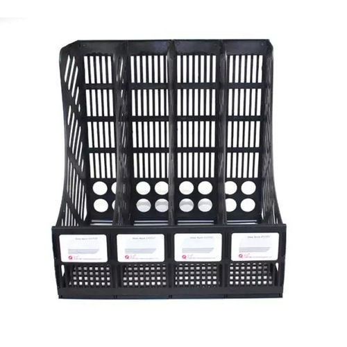 Office Supplies Plastic File Rack Desktop Storage Quadruple Information Rack A4 Office File Organizing File Column