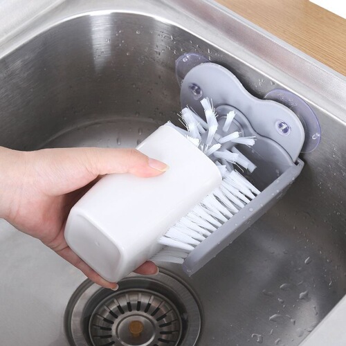 Luban generation suction wall-type lazy cup washing brush suction cup rotating plastic cup brush multi-functional cleaning brush cup washing brush