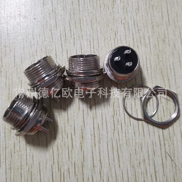 厂家直销GX16-3航空插头插座 m16 3pin公航空头 航空转接头