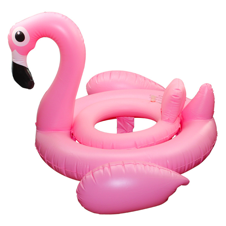 網紅爆款嬰兒遊泳座圈 呆萌可愛火烈鳥寶寶遊泳坐墊圈0-2歲泳圈