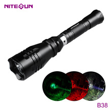 厂家直销 LED手电筒夜视户外红绿白光可选铝合金防水 B38强光手电