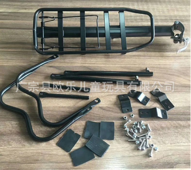 Soporte trasero para bicicleta de montaña, portaequipajes de acero desmontable, accesorios de freno y percha