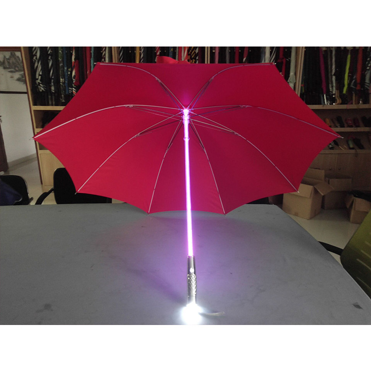 创意LED光透明雨伞可定制演唱会灯光照明伞冬天放学警示信号儿童