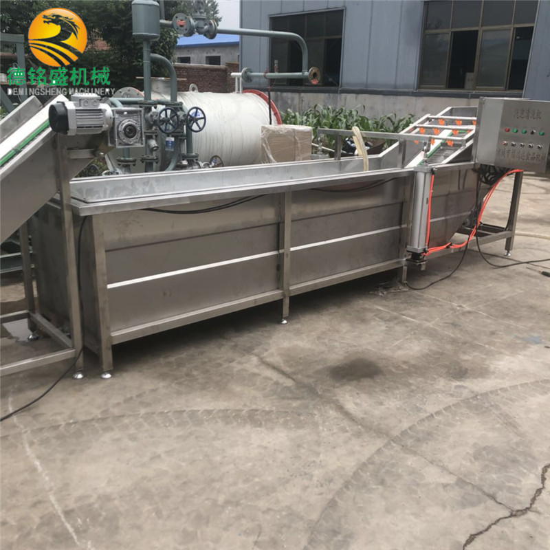 清洗效果好的果蔬净化生产线 酱菜加工设备 德铭盛苹果清洗机