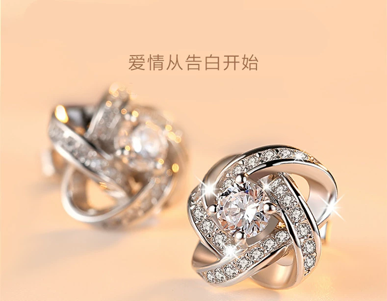 Earrings, universal accessory, silver 925 sample, flowered, wholesale, Korean style, 925 sample silver