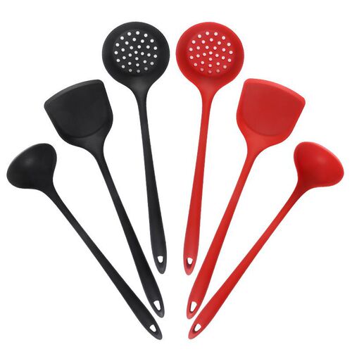 Extended silicone spatula, soup spoon, colander, cooking utensil set, cooking spatula, porridge spoon, kitchen tools