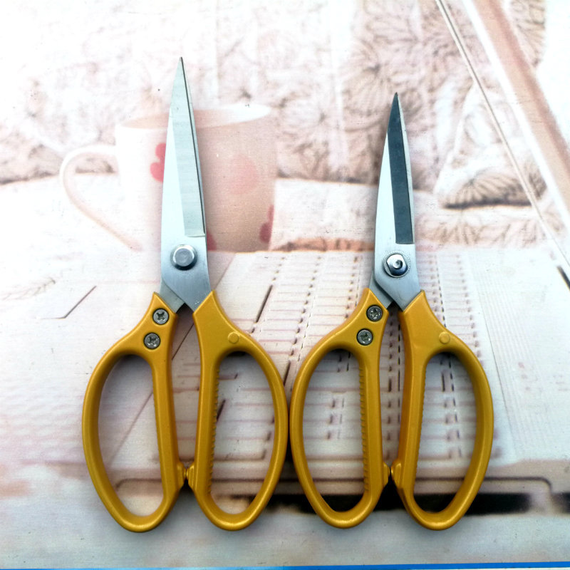 Supply kitchen scissors household aluminum alloy handle strong stainless steel chicken bone scissors kill fish scissors industrial scissors wholesale