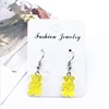 Brand cartoon transparent Japanese earrings for elementary school students, with little bears