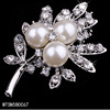 Metal fashionable brooch for bride suitable for photo sessions, European style, simple and elegant design, wholesale