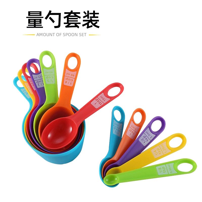 Measuring cup, plastic tools set, measuring spoon scaled, 12 pieces, 12 pieces