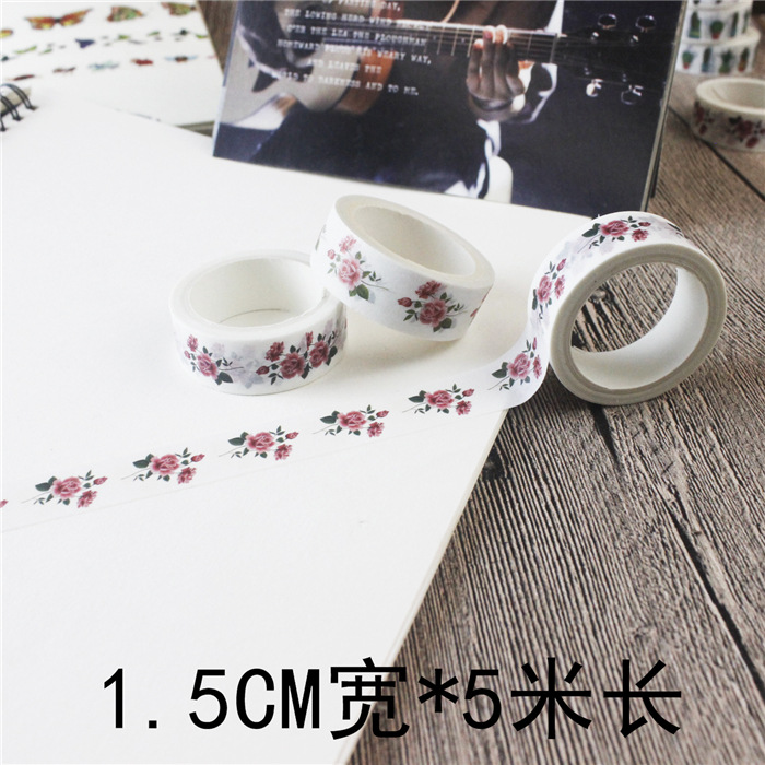 Animal y planta diario cinta lindo diario pegatinas y cinta de papel color material fresco chica corazón di Decoración