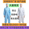 现货批发电子厂无尘防静电服车间连体防尘服喷漆服养殖分体防护服|ru