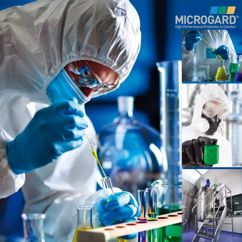 安思尔防护服连体全身化学实验工作服喷漆防尘防化服MG2000白色