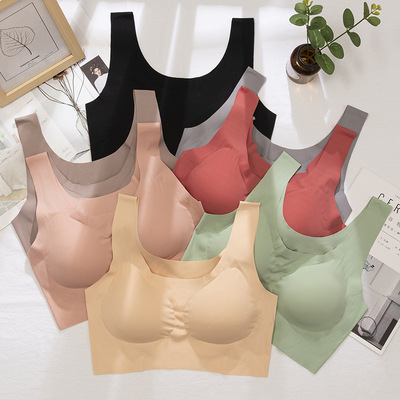 underwear Nana no steel ring bra breathable thin cup latex underwear women's no trace sleep wrapped chest